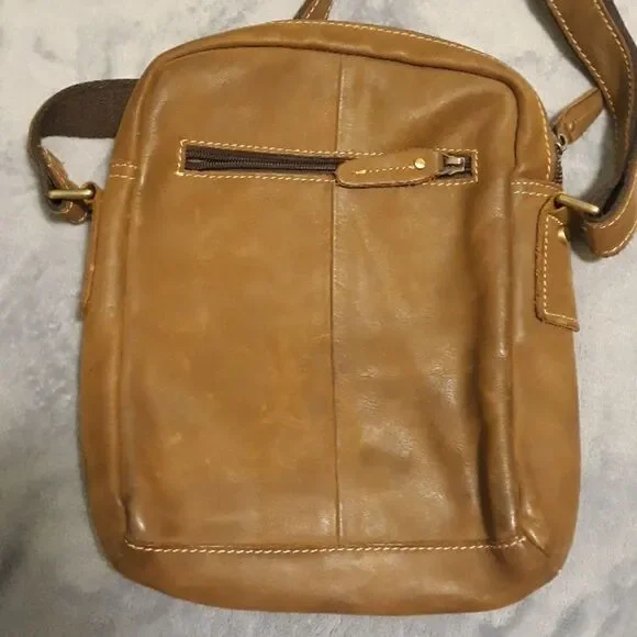 Tiding leather crossbody bag brown - Picture 3 of 8